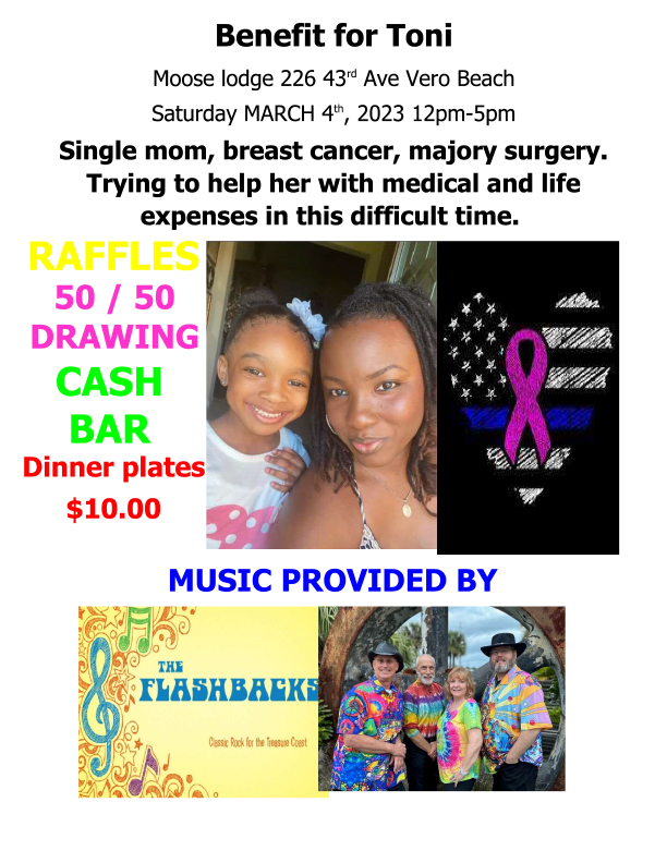 Moose Lodge Benefit for Toni